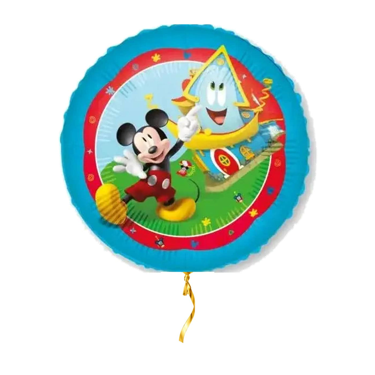Mickey Mouse Helium Ballon – met helium gevuld, met gouden lint
