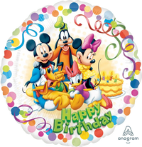 Mickey & Vrienden Happy Birthday Folie Ballon - 46 cm - Ballonnenshop.nl