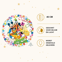 Mickey & Vrienden Happy Birthday Folie Ballon - 46 cm - Ballonnenshop.nl