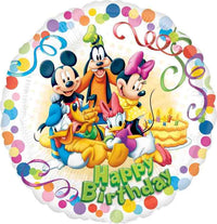Mickey & Vrienden Happy Birthday Helium Ballon - Gevuld Met Helium - 46 cm - Ballonnenshop.nl
