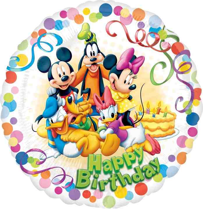 Mickey & Vrienden Happy Birthday Helium Ballon - Gevuld Met Helium - 46 cm - Ballonnenshop.nl