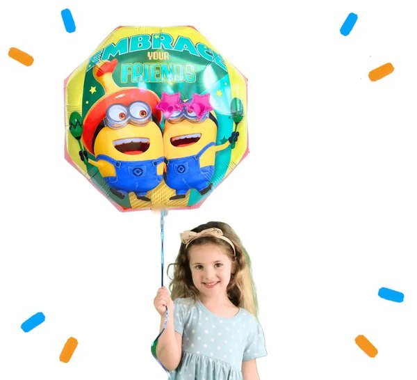 Minion Embrace Your Friends Helium Ballon - Gevuld Met Helium - 65 cm - Ballonnenshop.nl