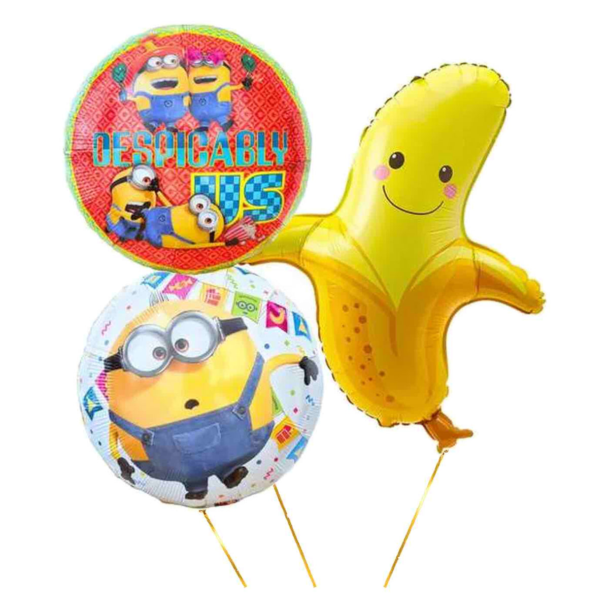 Minion Trosje Met Banaan - Gevuld Met Helium - 76 cm - Ballonnenshop.nl