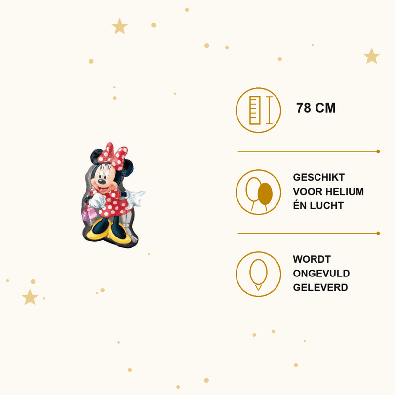Minnie Mouse Folie Ballon - 78 cm - Ballonnenshop.nl