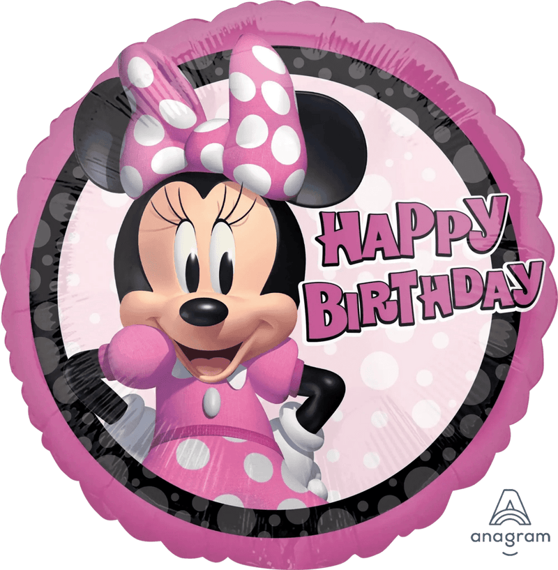 Minnie Mouse Happy Birthday Folie Ballon - 46 cm - Ballonnenshop.nl