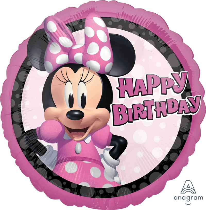 Minnie Mouse Happy Birthday Folie Ballon - 46 cm - Ballonnenshop.nl