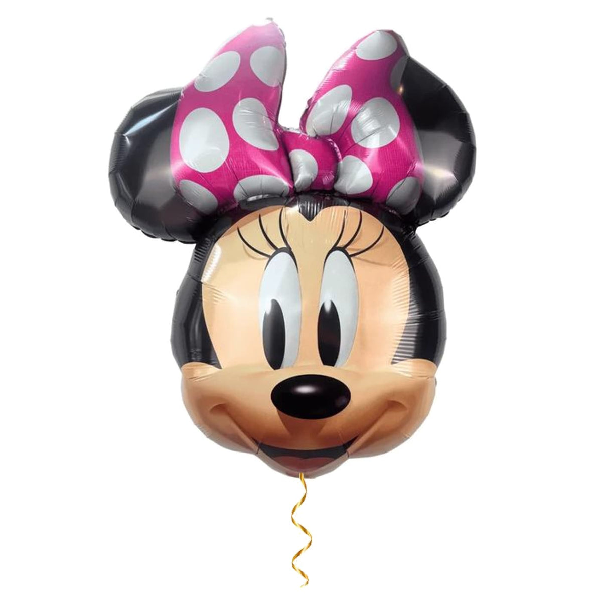 Minnie Mouse Helium Ballon – helium gevuld met metallic gouden lint – Ballonnenshop.nl