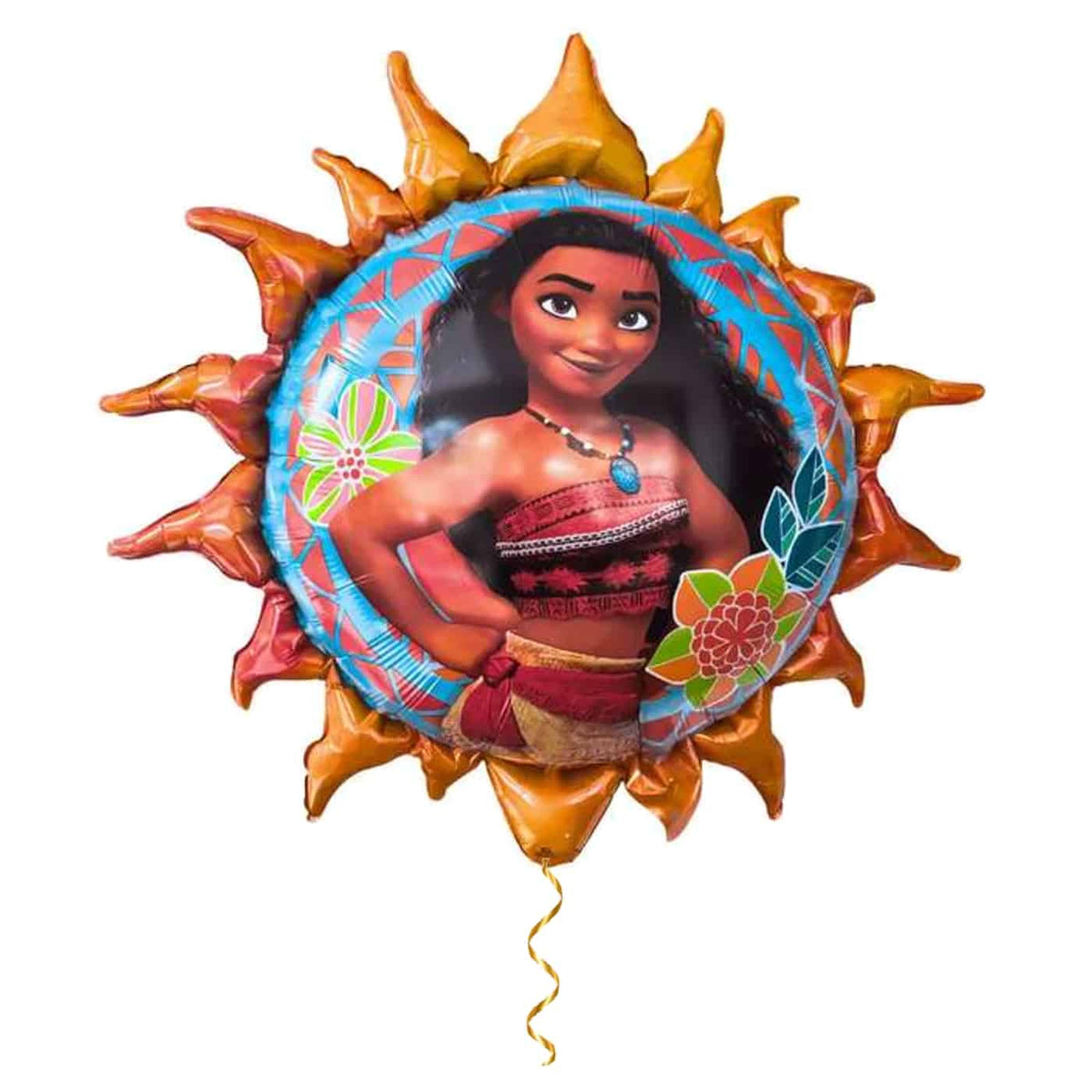 Moana Helium XL Ballon – helium gevuld met metallic gouden lint – Ballonnenshop.nl
