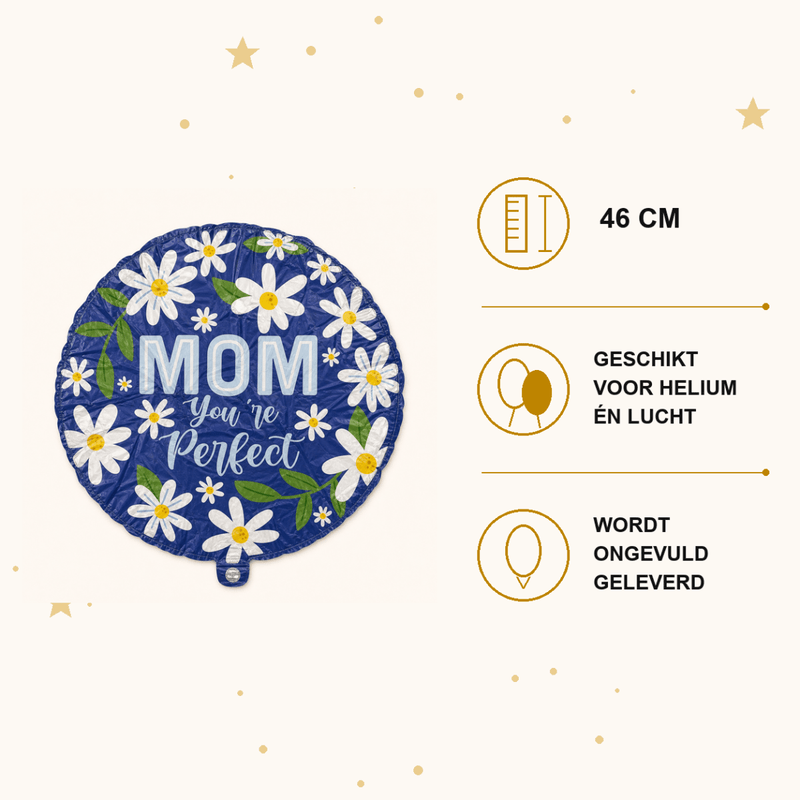 Mom You're Perfect Folie Ballon - 46 cm - Ballonnenshop.nl