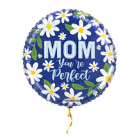 Mom You're Perfect Helium Ballon – met helium gevuld, met gouden lint