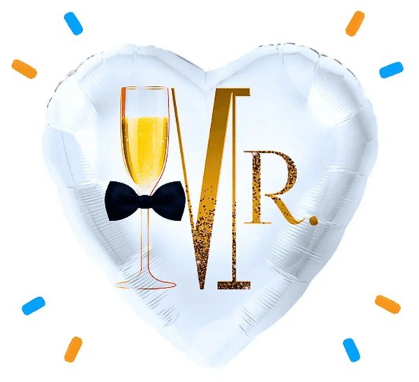 MR. Helium Ballon - Gevuld Met Helium - 46 cm - Ballonnenshop.nl