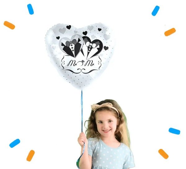 Mr & Mr Helium Ballon - Gevuld Met Helium - 46 cm - Ballonnenshop.nl