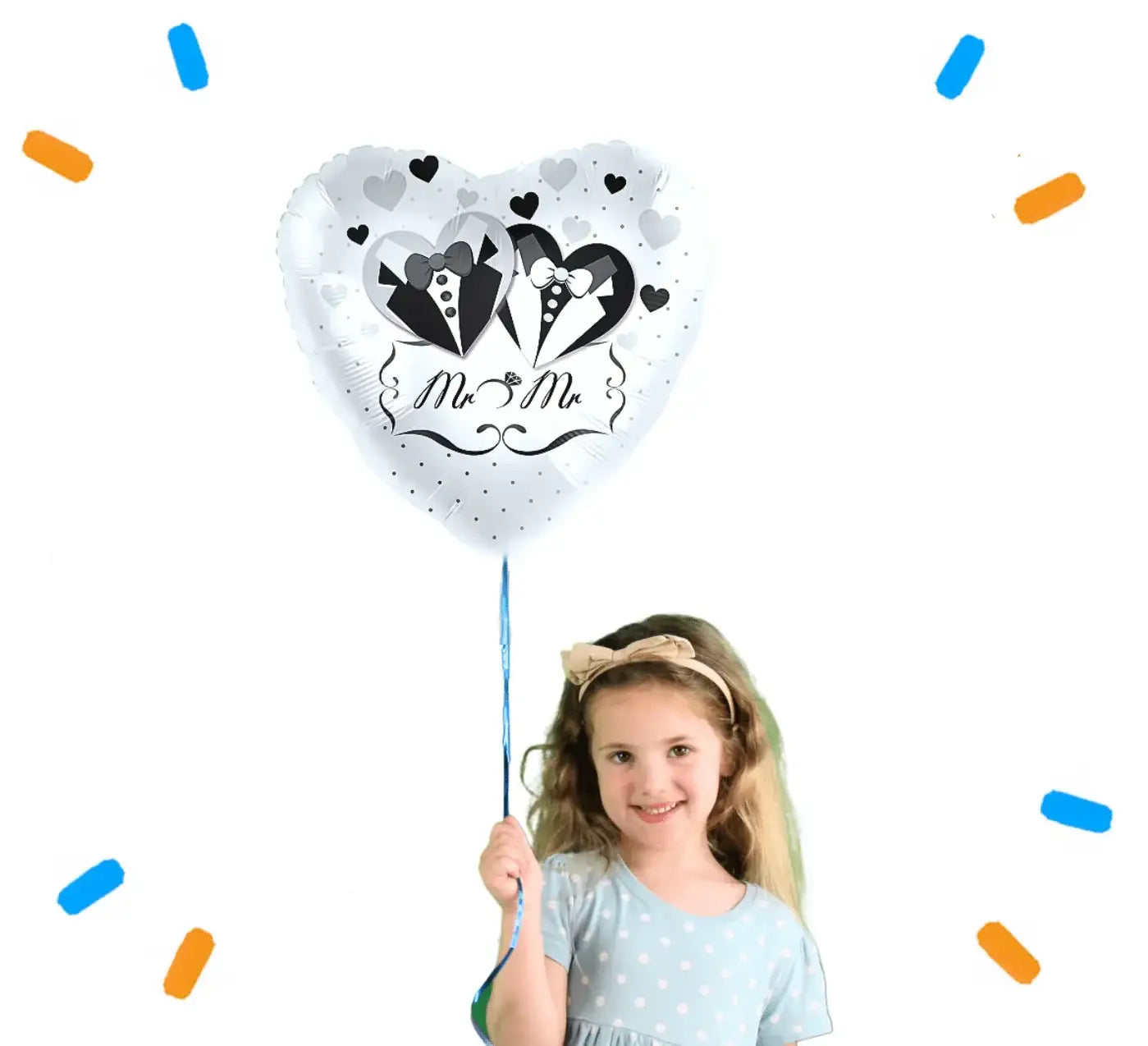 Mr & Mr Helium Ballon - Gevuld Met Helium - 46 cm - Ballonnenshop.nl