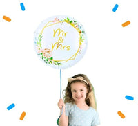Mr & Mrs Bloemen Helium Ballon - Gevuld Met Helium - 46 cm - Ballonnenshop.nl