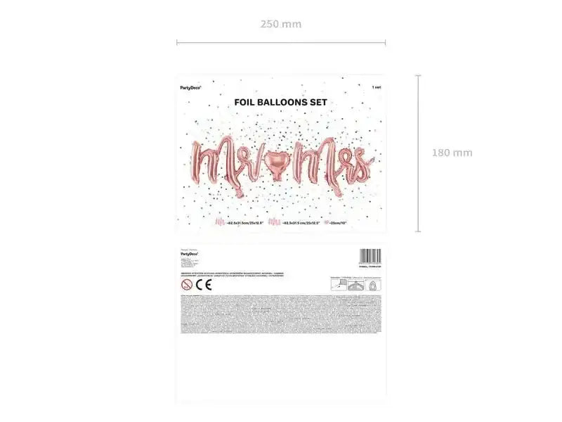 Mr Mrs Folie Ballon - 125 cm - Ballonnenshop.nl