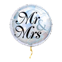 Mr & Mrs Helium Ballon – met helium gevuld, met gouden lint