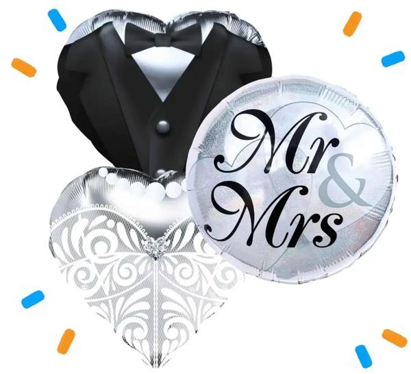 Mr & Mrs Trosje Helium Ballonnen - Gevuld Met Helium - 46 cm - Ballonnenshop.nl