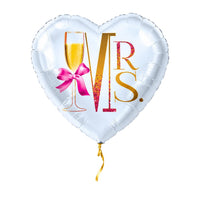 MRS. Helium Ballon – met helium gevuld, met gouden lint