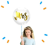 Mrs Helium Ballon Goud - Gevuld Met Helium - 46 cm - Ballonnenshop.nl