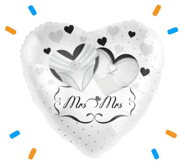 Mrs & Mrs Helium Ballon - Gevuld Met Helium - 43 cm - Ballonnenshop.nl