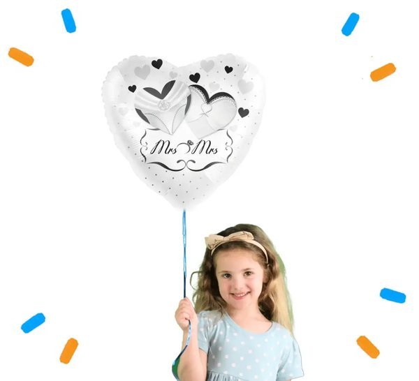 Mrs & Mrs Helium Ballon - Gevuld Met Helium - 43 cm - Ballonnenshop.nl