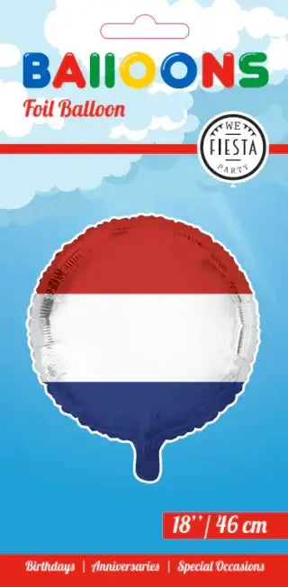 Nederlandse Vlag Folie Ballon - 45 cm - Ballonnenshop.nl