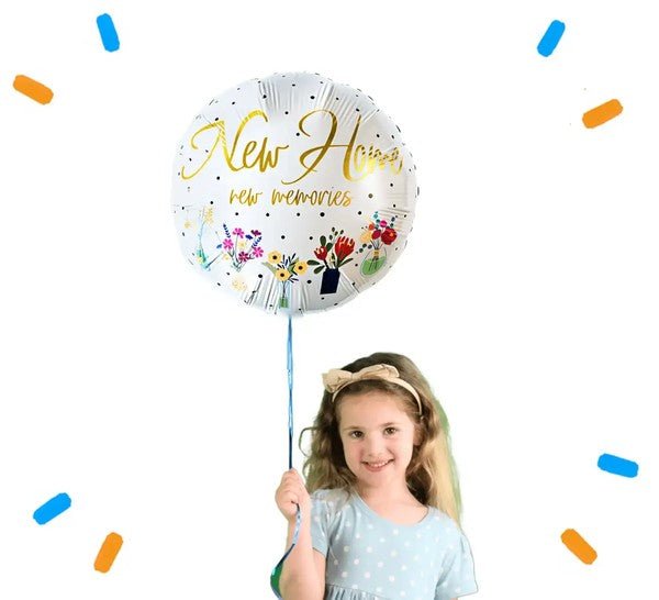 New Home Helium Ballon Bloemen - Gevuld Met Helium - 46 cm - Ballonnenshop.nl