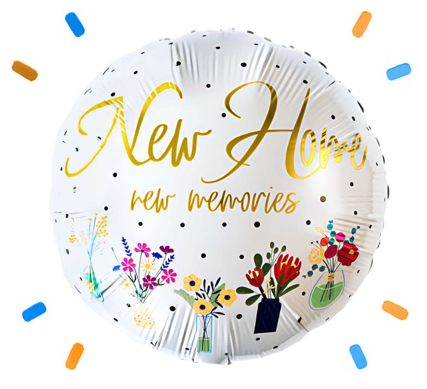 New Home Helium Ballon Bloemen - Gevuld Met Helium - 46 cm - Ballonnenshop.nl