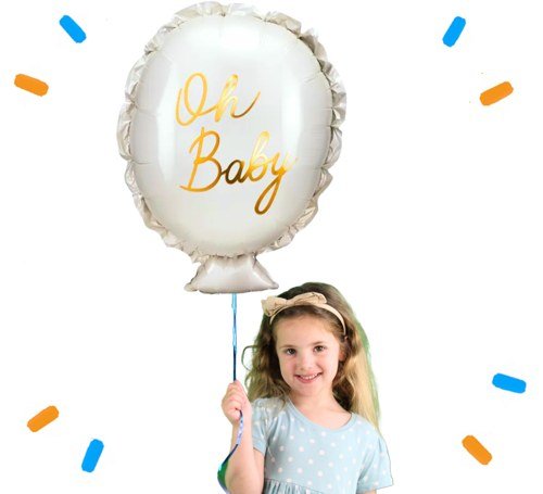 Oh Baby Helium Ballon - Gevuld Met Helium - 69 cm - Ballonnenshop.nl