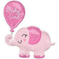 Olifant Baby Girl Folie Ballon - 78 cm - Ballonnenshop.nl