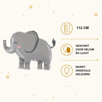 Olifant Folie Ballon - 112 cm - Ballonnenshop.nl