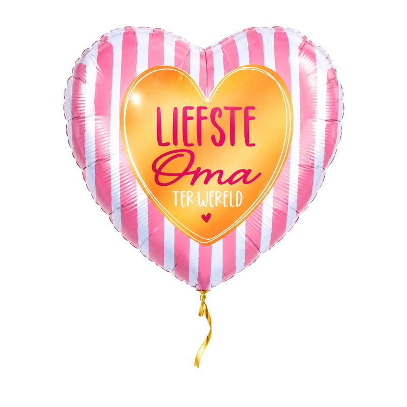 Oma Helium Ballon – met helium gevuld, met gouden lint