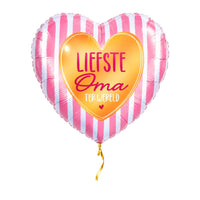 Oma Helium Ballon – met helium gevuld, met gouden lint