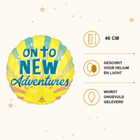 On To New Adventures Folie Ballon - 46 cm - Ballonnenshop.nl