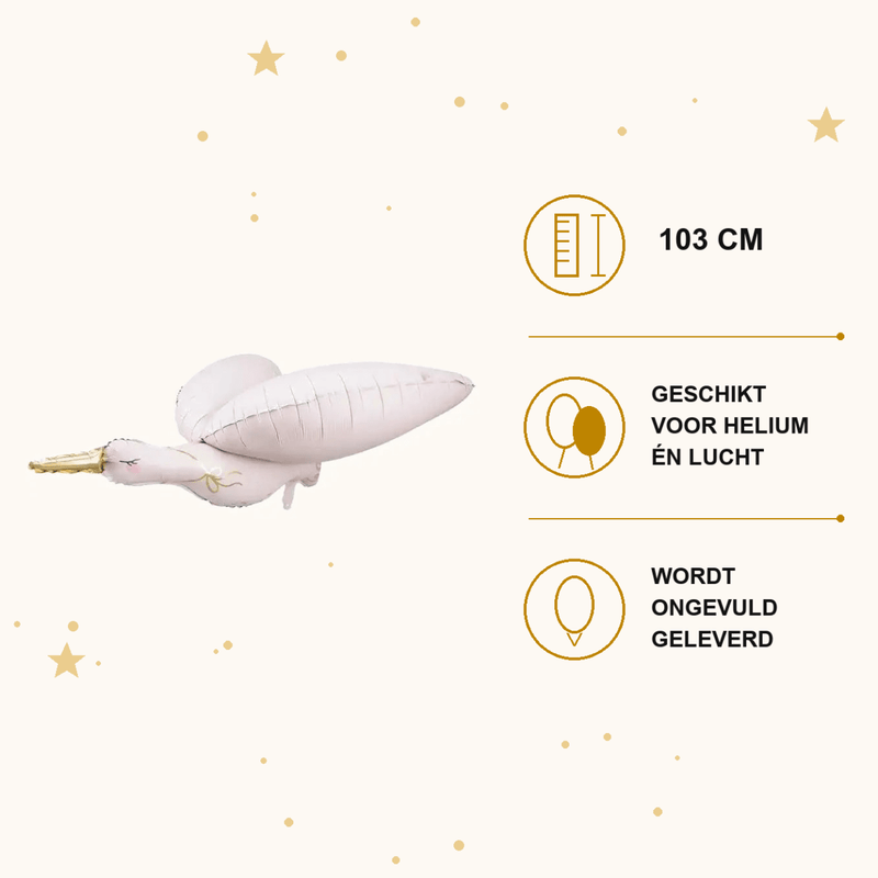 Ooievaar Folie Ballon 103 cm - Ballonnenshop.nl