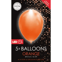 Oranje Led Ballonnen - 5 stuks - 25 cm - Ballonnenshop.nl
