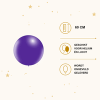 Paarse Mega Ballon 60 cm - Ballonnenshop.nl