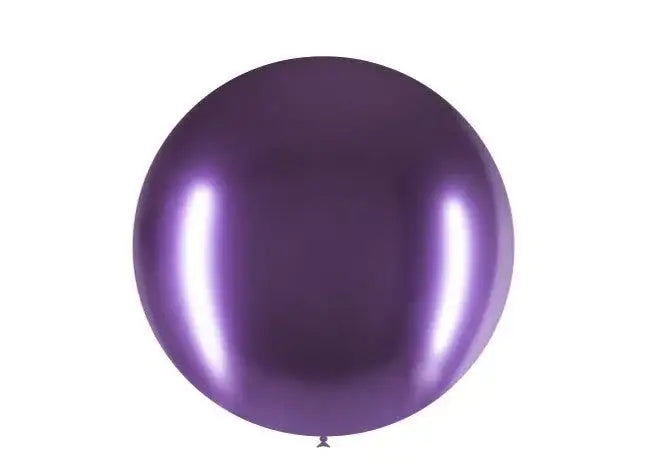 Paarse Mega Ballon Chroom 60 cm - Ballonnenshop.nl
