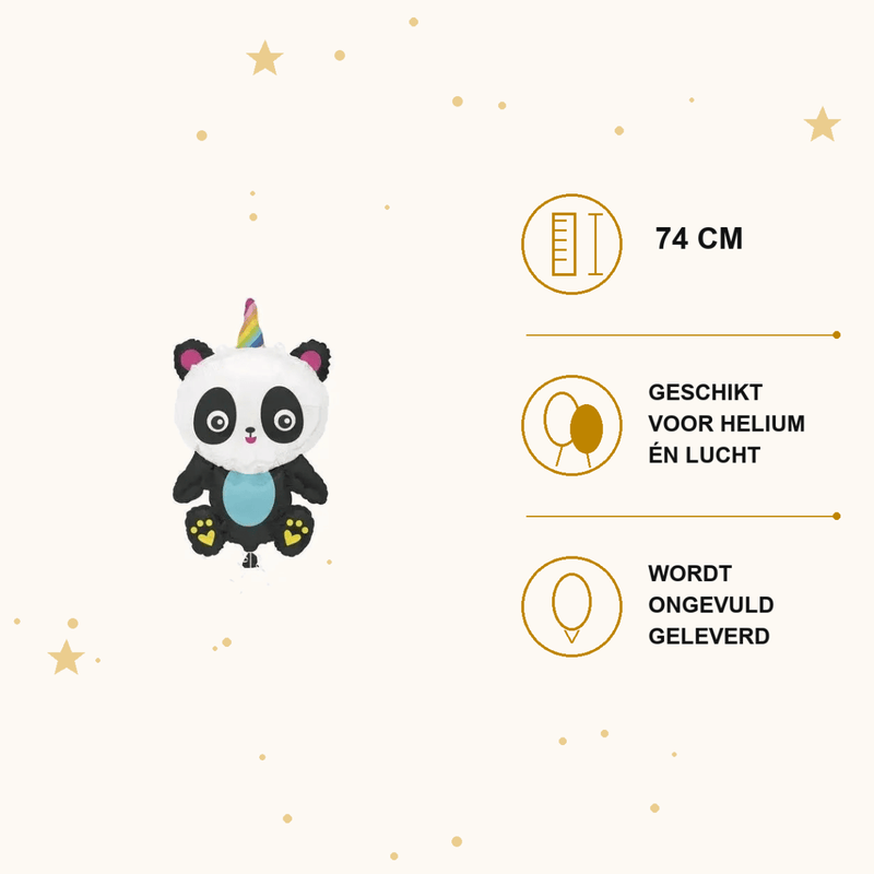 Panda Folieballon Unique - 74 cm - Ballonnenshop.nl