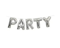 Party Letter Ballonnen Zilver 36 cm - Ballonnenshop.nl