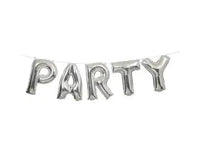 Party Letter Ballonnen Zilver 36 cm - Ballonnenshop.nl