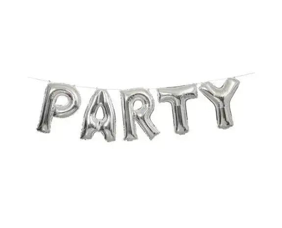 Party Letter Ballonnen Zilver 36 cm - Ballonnenshop.nl