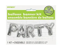 Party Letter Ballonnen Zilver 36 cm - Ballonnenshop.nl