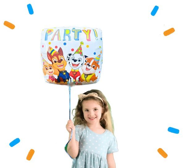 Paw Patrol Party Helium Ballon Wit - Gevuld Met Helium - 46 cm - Ballonnenshop.nl