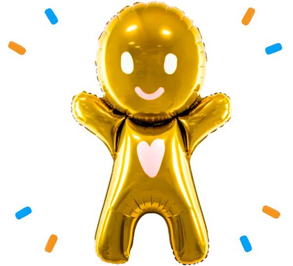 Peperkoekmannetje Helium Ballon - Gevuld Met Helium - 83 cm - Ballonnenshop.nl