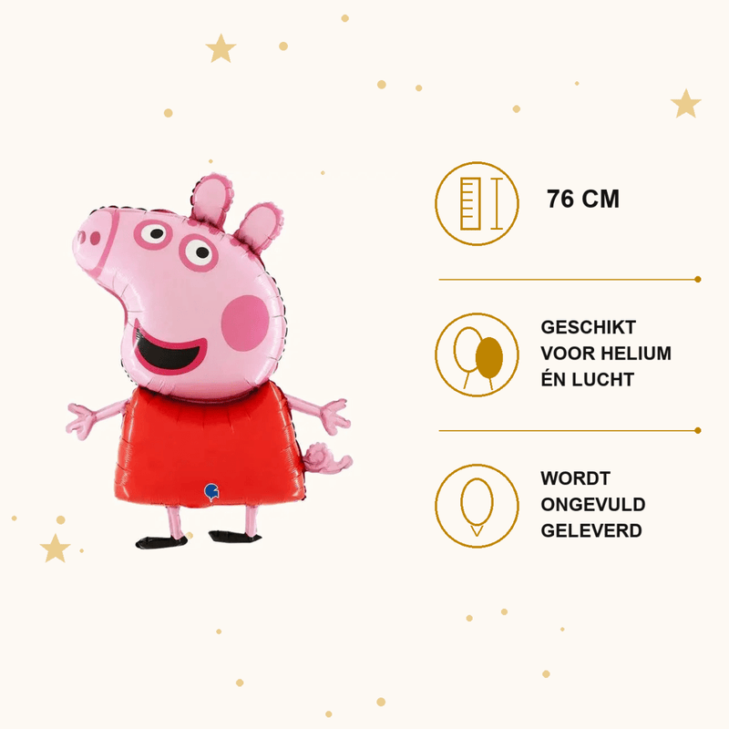 Peppa pig Folie Ballon - 76 cm - Ballonnenshop.nl