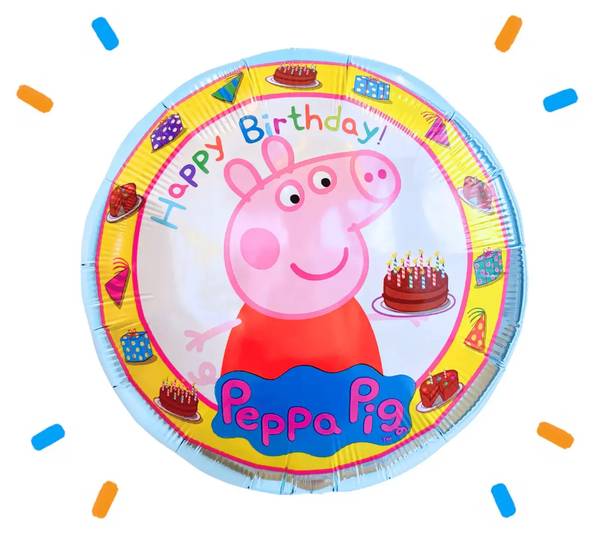 Peppa Pig Happy Birthday Helium Ballon - Gevuld Met Helium - 46 cm - Ballonnenshop.nl