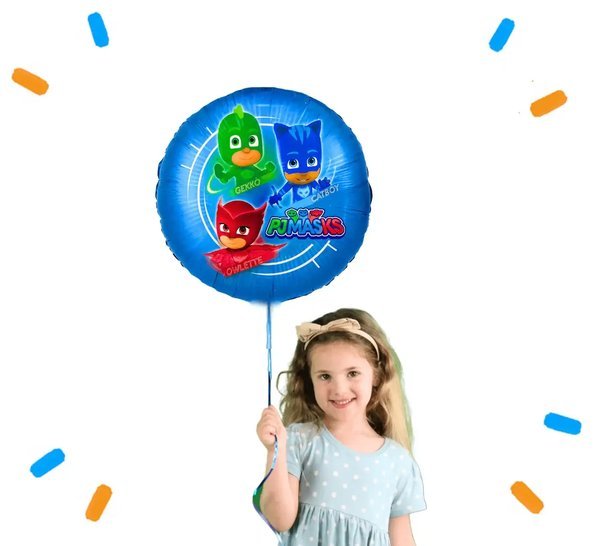 PJ Masks Gekko, Owlette & Catboy Helium Ballon - Gevuld Met Helium - 46 cm - Ballonnenshop.nl