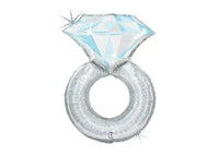 Platinum Zilveren Ring - Folie Ballon - 79 cm - Ballonnenshop.nl