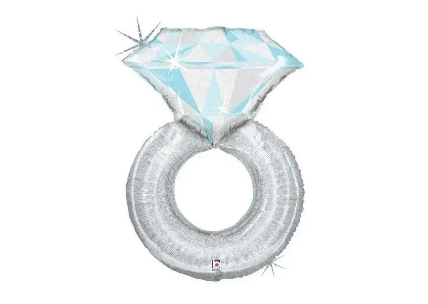 Platinum Zilveren Ring - Folie Ballon - 79 cm - Ballonnenshop.nl